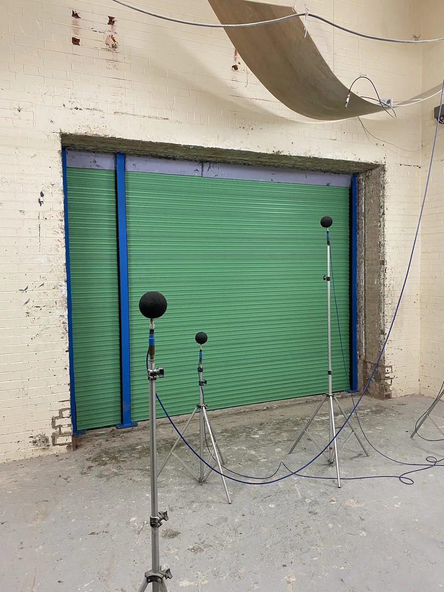Accredited laboratory transmission and reverberation suites for BS EN 1793 testing